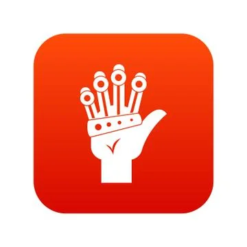 Vr manipulator icon digital red Illustrazione stock