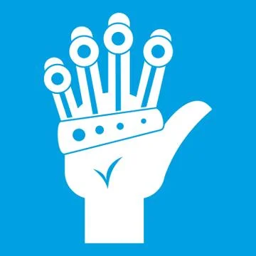 Vr manipulator icon white 库存插图