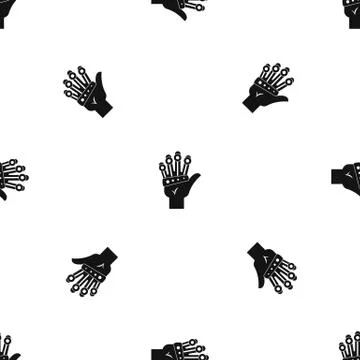 Vr manipulator pattern seamless black 库存插图