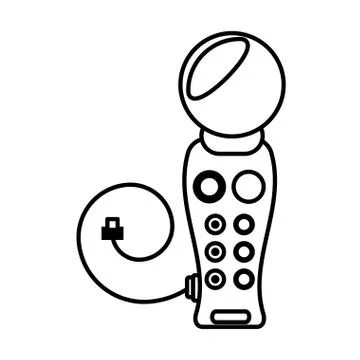 Vr motion controller connection outline Illustrazione stock