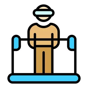 Vr platform tour icon vector flat Stock Illustration