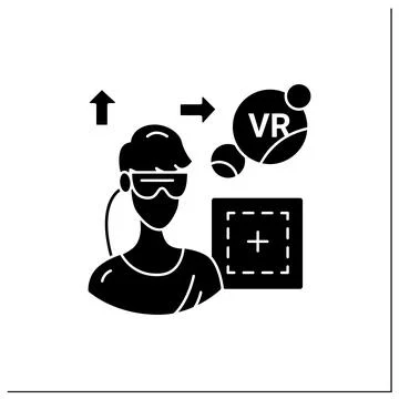 VR play area glyph icon 库存插图
