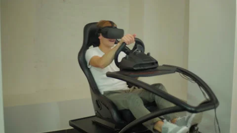 VR Racing simulator Stock Footage 97310161