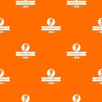 Vr reality pattern vector orange イラスト素材