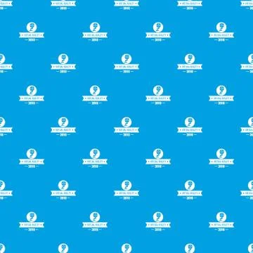 Vr reality pattern vector seamless blue 库存插图