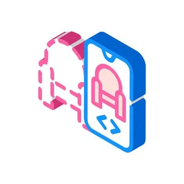 Vr remote control isometric icon vector illustration Illustrazione stock