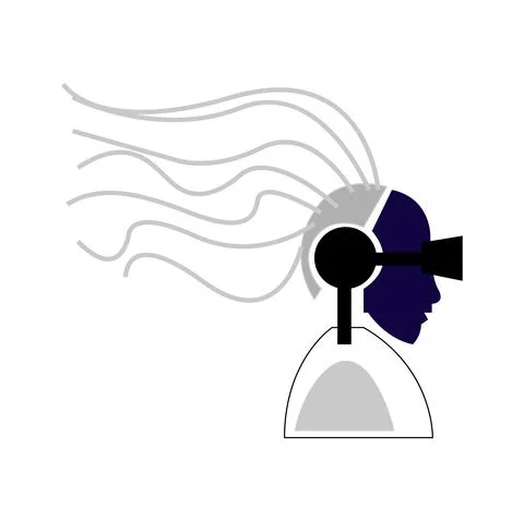 Vr robot on white Stock Illustration