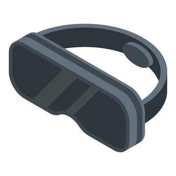 Vr simulation goggles icon, isometric style Stock Illustration