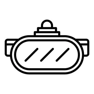 Vr simulation helmet icon, outline style 스톡 일러스트