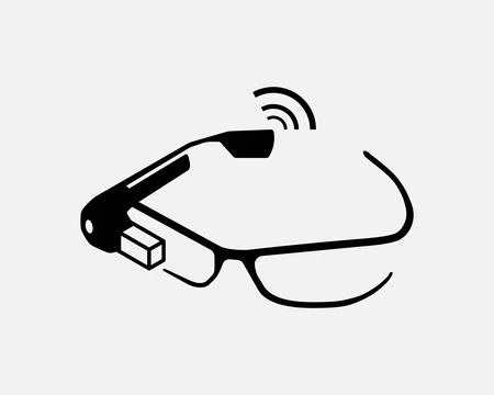VR Smart Glasses Icon AR AI Future Technology Virtual Reality Icon Sign Vector Stockillustratie