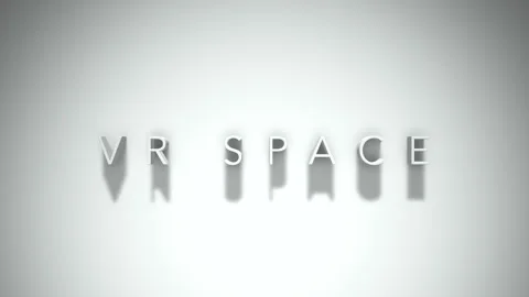 Vr space 3D title animation with shadows on a white background Stock Footage 297268362