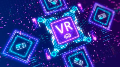 VR technology sign concept. Virtual reality glasses interface symbol 스톡 일러스트
