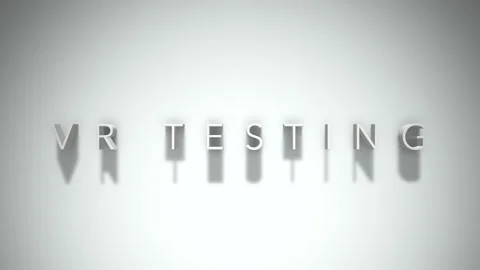 Vr testing 3D title animation with shadows on a white background Video stock 296934441