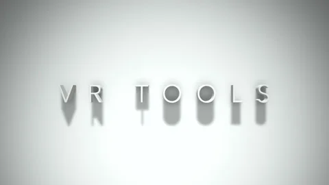 Vr tools 3D title animation with shadows on a white background Stock Footage 296934369