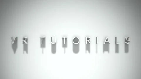 Vr tutorials 3D title animation with shadows on a white background Stock Footage 297856783