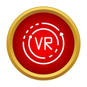 Vr virtual reality 360 degree technology icon 库存插图
