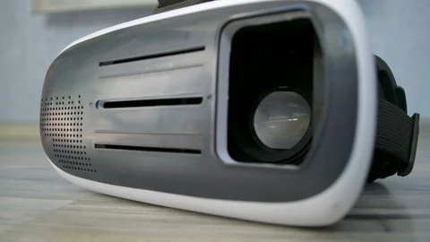 VR virtual reality glasses outside view without mobile phone 3D 360 cinema movie Stockbeeldmateriaal 93643209