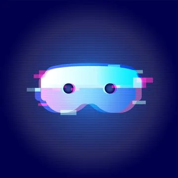 VR Virtual Reality Glitch Technology Background Stock Illustration