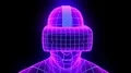 VR virtual reality headset hologram futuristic animation hmd game tech loop 4k 4k or 4k+ Resolution