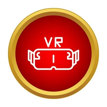 Vr virtual reality headset icon for metaverse technology Illustrazione stock