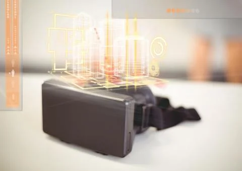 VR Virtual Reality Headset with Interface Foto stock