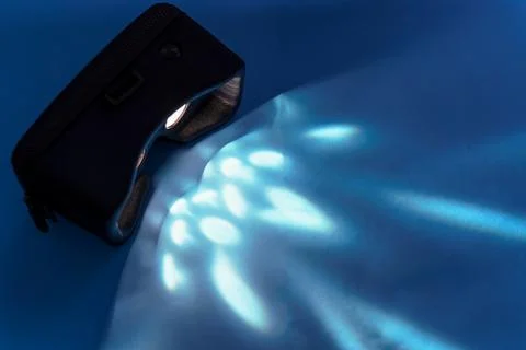 VR virtual reality headset light up Stock Photos