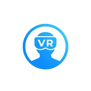 VR, virtual reality icon Illustrazione stock