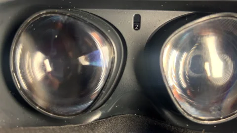 VR Virtual Reality  Immersive Experience Headset Gaming Simulated Stock Footage 168428561