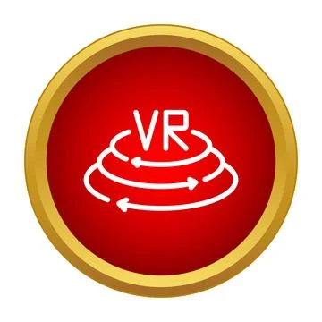 Vr virtual reality simulation 360 degree icon Stock Illustration