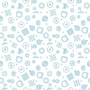 VR Virtual Reality vector linear seamless pattern Illustrazione stock