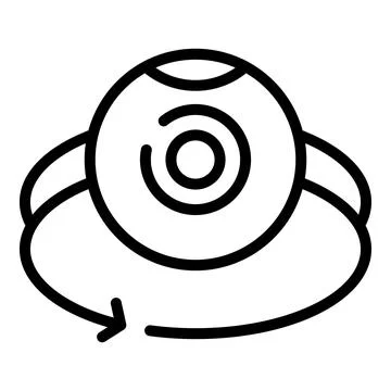 Vr web camera icon outline vector. Digital platform Stock Illustration