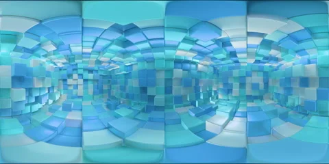 VR360 Abstract Cubes Background pattern wall. 3D render Projection Mapping Vídeos de archivo 159876806