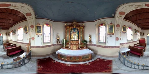 VR360, Catholic Chapel Stock Footage 120639723