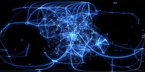 VR360 Digital Binary Metaverse Data Network expansion Meta universe burst 4k Stock Footage 168211481
