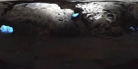 VR360, Lamp in a dark rock cave Stock Footage 120640113