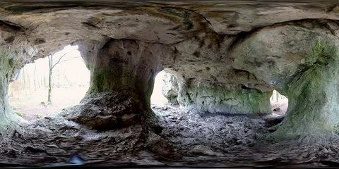 VR360, Natural rock cave Stock Footage 120639055