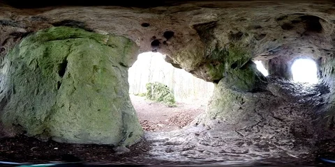VR360, Natural rock cave Stock Footage 120639123