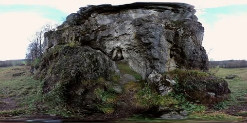 VR360, Natural rock cave Stock Footage 120639193
