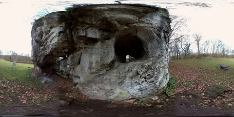 VR360, Natural rock cave Stock Footage 120639262