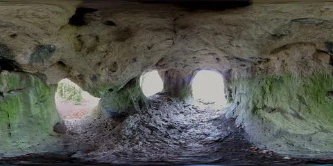 VR360, Natural rock cave Stock Footage 120639325