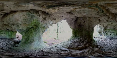 VR360, Natural rock cave Stock Footage 120639403