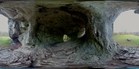 VR360, Natural rock cave Stock Footage 120639465