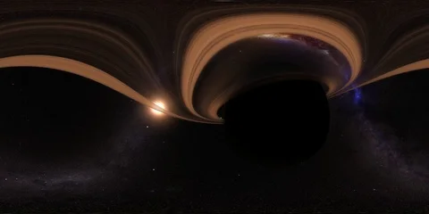 VR360 Planet Saturn Stock Footage