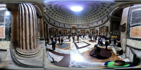 VR360 Rome Pantheon Internal 2 Video stock 87338558
