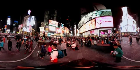VR360. Times Square by night. NYC, USA. Stock Footage 89904795