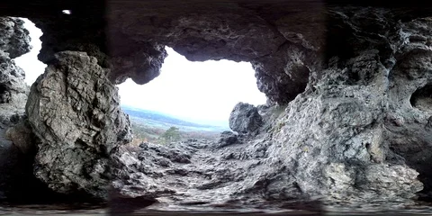 VR360, View of rock cave Stock Footage 120640042