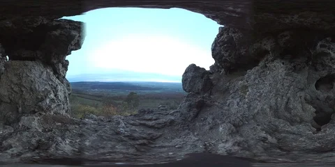 VR360, View of rock cave Stock Footage 120640080