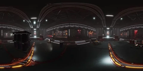 Vr360 view of spaceship interior Stock Footage 163964945