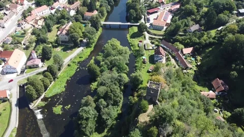 Vranov nad Dyjí Drone Footage Stock Footage 317964553