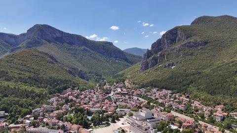 Vratsa drone panorama video 库存影片 343876262